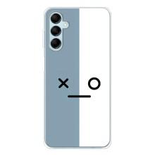 Чохли (ТПУ) (смішні стікери) для Samsung Galaxy M16 – Сіро-білий