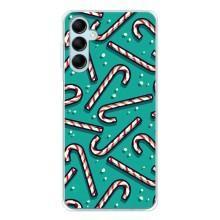 Силиконовый бампер на рождество для Samsung Galaxy M16 (Леденцы)