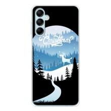 Силиконовый бампер на рождество для Samsung Galaxy M16 (Рождественский Олень)