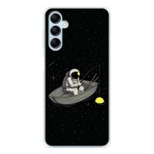 Силиконовый Чехол с принтом "Космонавты" на Samsung Galaxy M16 – Космонавт на рыбалке