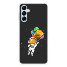 Силиконовый Чехол с принтом "Космонавты" на Samsung Galaxy M16 – Космонавт с шариками