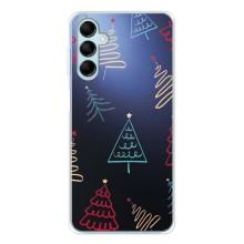 Зимние Чехлы для Гелекси М16 - прозрачный фон (Рождественские елки)