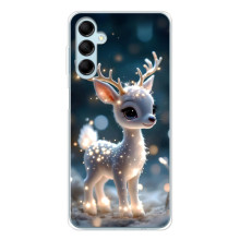 Яркий чехол для Samsung Galaxy M16 с Зимними Оленятами – Блистающий оленёнок