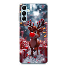 Яркий чехол для Samsung Galaxy M16 с Зимними Оленятами – Олень среди подарков