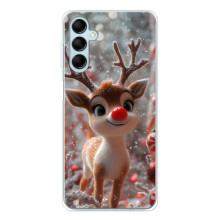 Яркий чехол для Samsung Galaxy M16 с Зимними Оленятами