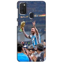 Чехлы Лео Месси Аргентина для Samsung Galaxy M21 (Месси король)