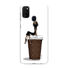 Чехлы Луи Витон для Samsung Galaxy M21 (AlphaPrint - LOUIS VUITTON) (кофе LOUIS VUITTON)