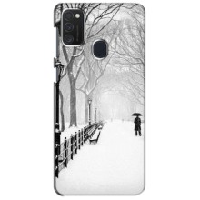 Чехлы на Новый Год Samsung Galaxy M21 (Снегом замело)