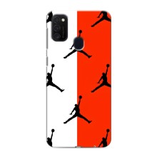 Чехлы для Samsung Galaxy M21 - с картинкой JORDAN (AlphaPrint) (Лого Джордан)