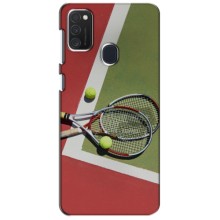 Чехлы с принтом Спортивная тематика для Samsung Galaxy M21 (Ракетки теннис)