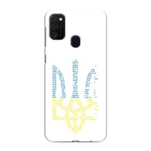 Чехлы для Samsung Galaxy M21  Укр. Символика (AlphaPrint) (Герб из букв)