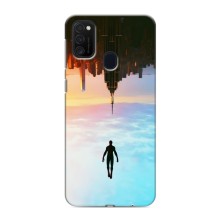 Чехол с человеком пауком для Samsung Galaxy M21 - (AlphaPrint) (Паук человек)