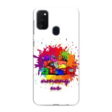 Чехол Амонг Ас для Samsung Galaxy M21 (AlphaPrint) – Яркий АмонгАс