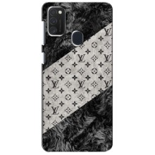 Чехол Стиль Louis Vuitton на Samsung Galaxy M21 (LV на белом)