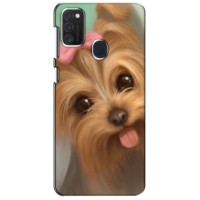 Чехол (ТПУ) Милые собачки для Samsung Galaxy M21 (Йоршенский терьер)