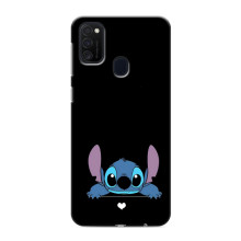 Чохол з принтом Стіч на Samsung Galaxy M21 (Стіч на чорному)