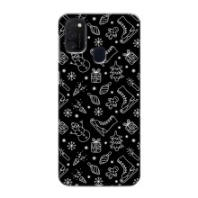 Новогодние, Праздничные Чехлы для Samsung Galaxy M21 - 2024 год (Новогодний фон)