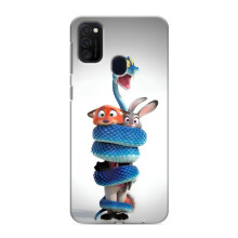 Силиконовый чехол с принтом Зоотрополіс для Samsung Galaxy M21 – Змея Зоо