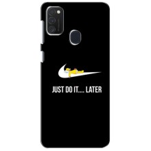 Силиконовый Чехол на Samsung Galaxy M21 с картинкой Nike (Later)