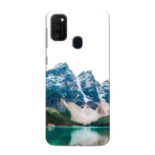 Силиконовый чехол с КАРТИНКАМИ лето для Samsung Galaxy M21 (AlphaPrint) (Гори)