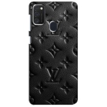 Текстурный Чехол Louis Vuitton для Самсунг Галакси М21 – Черный ЛВ