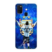 Чехлы для Samsung Galaxy M21s (Leo чемпион) (AlphaPrint) (Месси сборная)