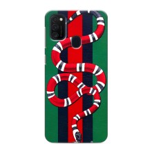 Чехлы ГУЧЧИ для Самсунг М21s (AlphaPrint) (Gucci змия)