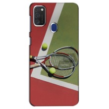 Чехлы с принтом Спортивная тематика для Samsung Galaxy M21s – Ракетки теннис