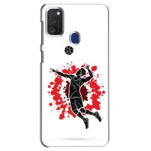 Чехлы с принтом Спортивная тематика для Samsung Galaxy M21s – Волейболист