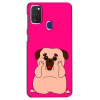 Чехол (ТПУ) Милые собачки для Samsung Galaxy M21s (Веселый Мопсик)