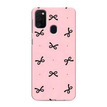 Чохол банти для Samsung Galaxy M21s – Чорні бантики