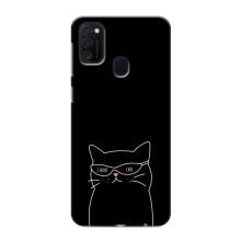 Чехол с рисунком кот на Samsung Galaxy M21s (Равнодушный кот)
