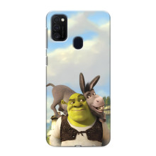 Чехол с мультфильмом Шрек на Samsung Galaxy M21s – Шрек и осел