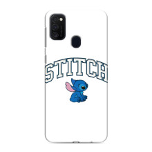 Чехол с принтом Стич на Samsung Galaxy M21s – Стич лого