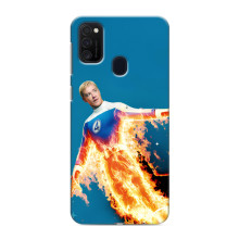 Чехол с принтом Фантастическая четверка для Samsung Galaxy M21s – Человек-Факел