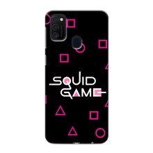 Чехол Гра в кальмара для Samsung Galaxy M21s – Логотип игры кальмара