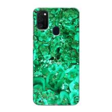 Мраморный чехол на Samsung Galaxy M21s (VPrint) (Салатный Мрамор)
