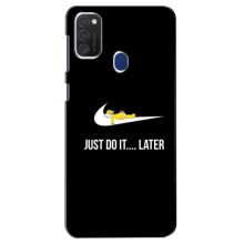 Силиконовый Чехол на Samsung Galaxy M21s с картинкой Nike – Later