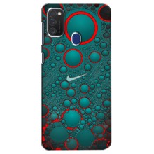 Силиконовый Чехол на Samsung Galaxy M21s с картинкой Nike – Найк зеленый