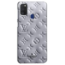 Текстурный Чехол Louis Vuitton для Самсунг М21с – Белый ЛВ