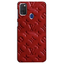 Текстурный Чехол Louis Vuitton для Самсунг М21с – Красный ЛВ