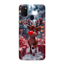 Яркий чехол для Samsung Galaxy M21s с Зимними Оленятами – Олень среди подарков