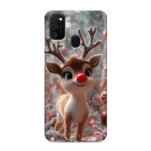 Яркий чехол для Samsung Galaxy M21s с Зимними Оленятами