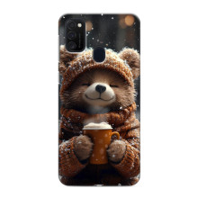 Друкований чохол 'Звірята з кавою' для Samsung Galaxy M21s – Мішка з кавою