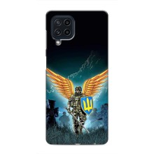 Чехлы с картинкой ЗСУ для Samsung Galaxy M22 (AlphaPrint) (Солдат ЗСУ)