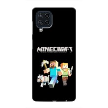 Чехол Майнкрафт на Samsung Galaxy M22 (AlphaPrint) Minecraft – герои Minecraft