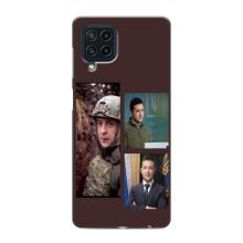 Чехол для Samsung Galaxy M22 (AlphaPrint - с принтом Зеленского) – Президент