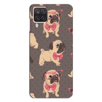 Чехол (ТПУ) Милые собачки для Samsung Galaxy M22 – Собачки Мопсики
