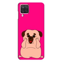 Чехол (ТПУ) Милые собачки для Samsung Galaxy M22 (Веселый Мопсик)