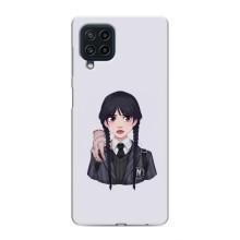 Чехлы Венсдей на Samsung Galaxy M22 Уэнсдей (AlphaPrint) (Уэнздей и Вещь)